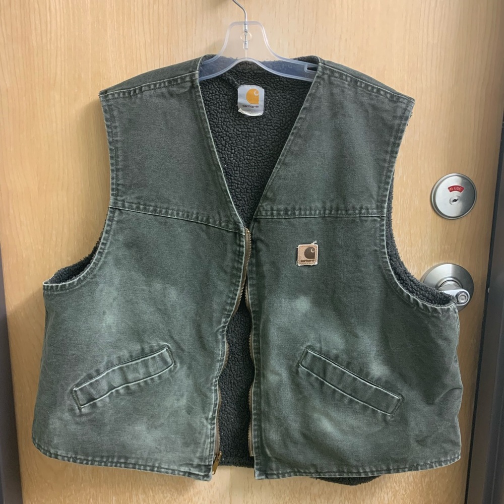 Vintage Carhartt V-Neck Sherpa Vest